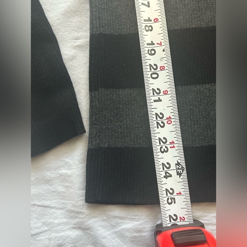 Lauren Ralph Lauren Womens Sz S Turtleneck Black Gray Striped Pullover Preppy - Picture 8 of 10